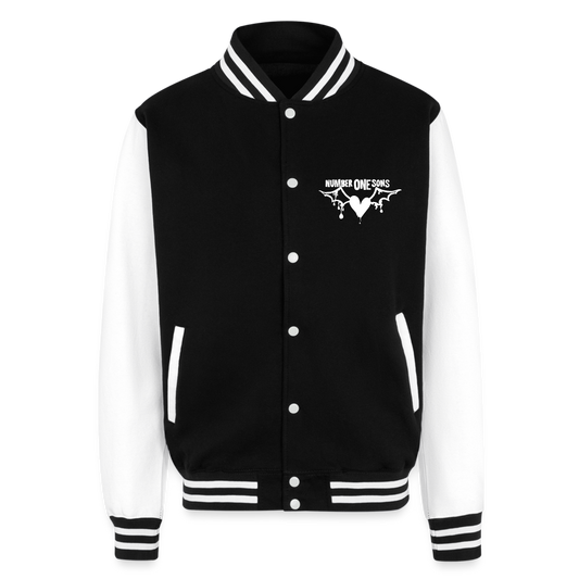 Number One Sons Letterman Jacket - black/white